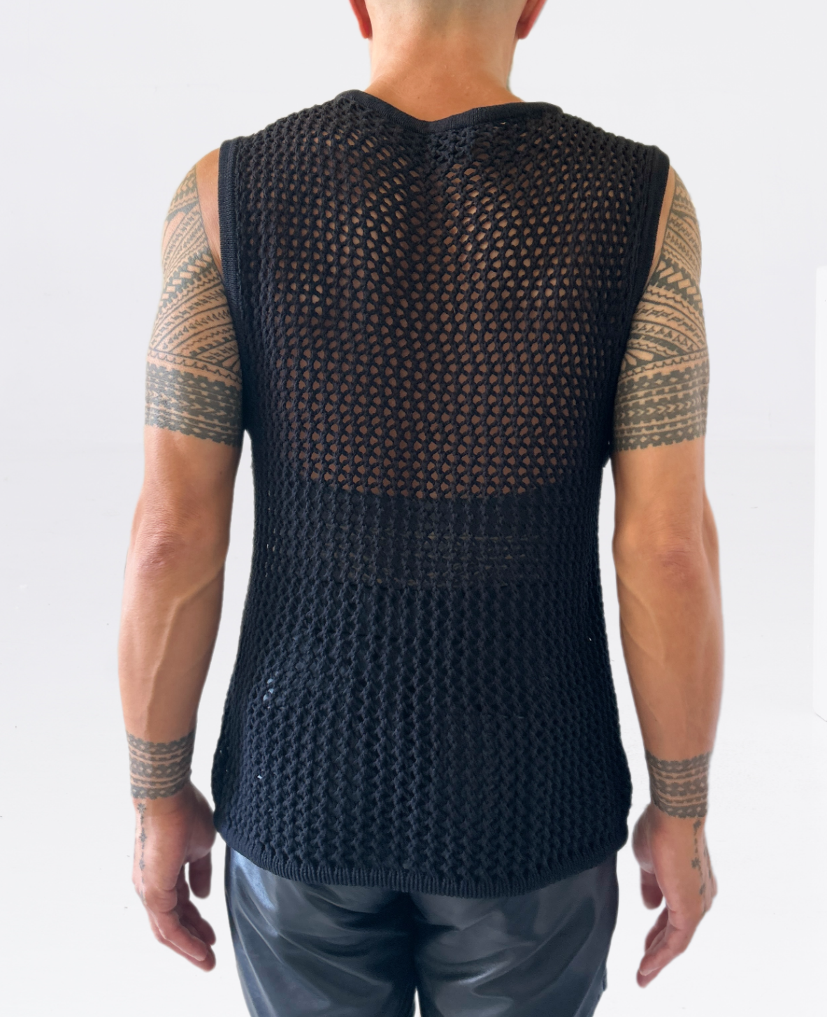 Open Knit Cotton Tank Top