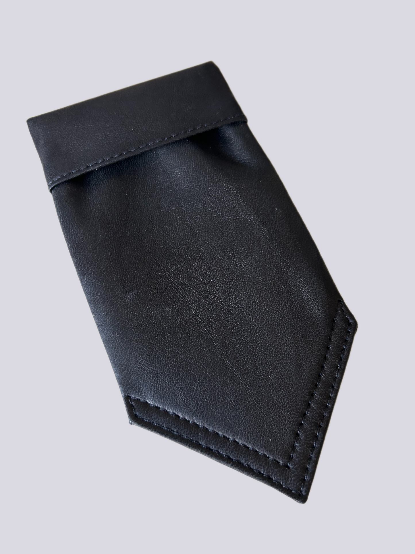 Leather Pocket Square with Hidden Wallet