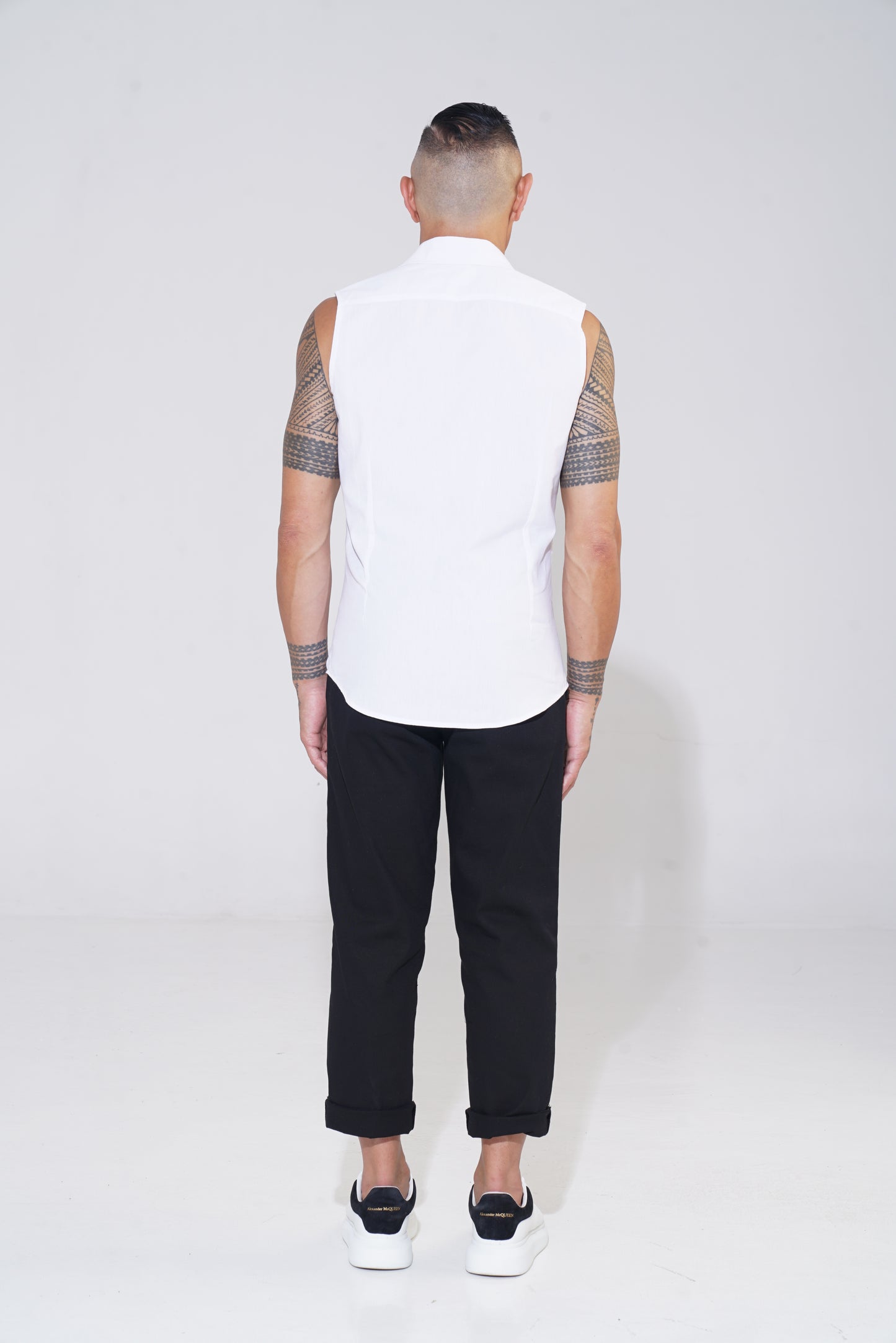 White Classic Sleeveless Shirt - ENDEMANN