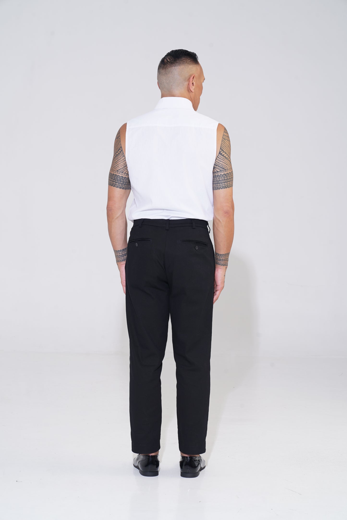 White Tailored Pintuck Tuxedo Shirt - ENDEMANN