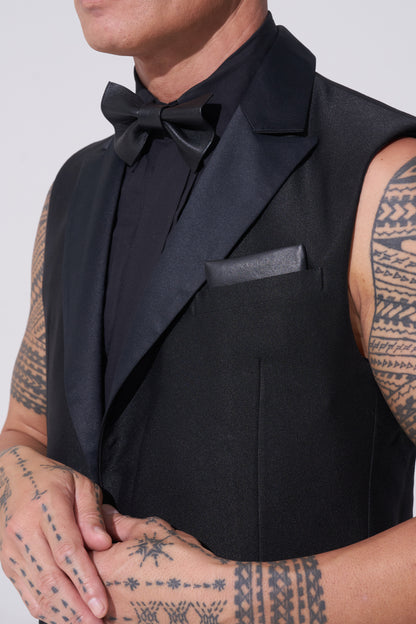 Leather Pocket Square with Hidden Wallet
