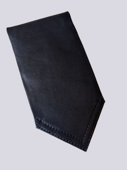 Leather Pocket Square with Hidden Wallet