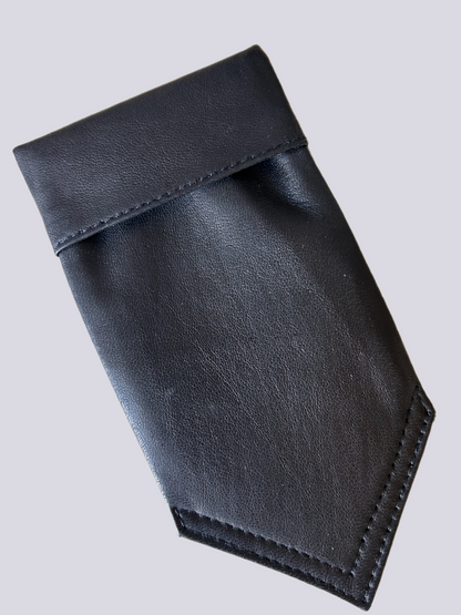 Leather Pocket Square with Hidden Wallet