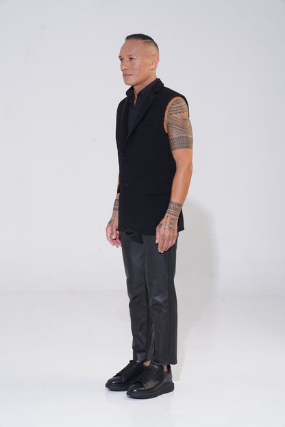 Classic Two Button Sleeveless Blazer - ENDEMANN