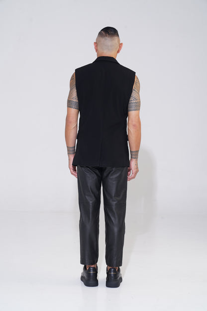 Classic Two Button Sleeveless Blazer - ENDEMANN