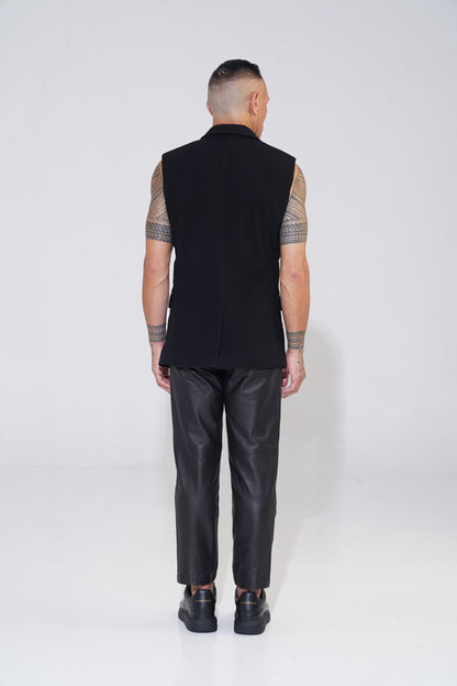 Classic Two Button Sleeveless Blazer - ENDEMANN