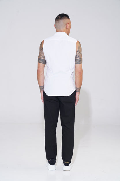 White Classic Sleeveless Shirt - ENDEMANN