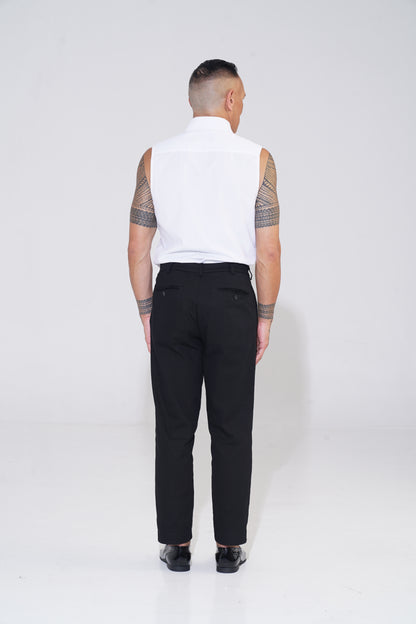 White Tailored Pintuck Tuxedo Shirt - ENDEMANN